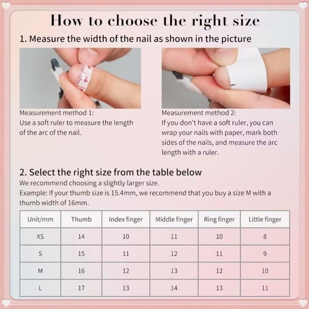 MAGLFELL 10PCS Handmade Nails Press On Nails Almond Art False Nails Women's Nails Kit 3d Press on nails,Small Size | Premium Nail Wraps