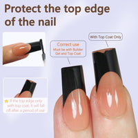 Thumbnail for Misssix French Gel Nail Tips, 240Pcs French Tip Press on Nails Long Square Pink, No Need to File Tips Pre-lasting, Fake Nails for Nail Art DIY 15 Sizes