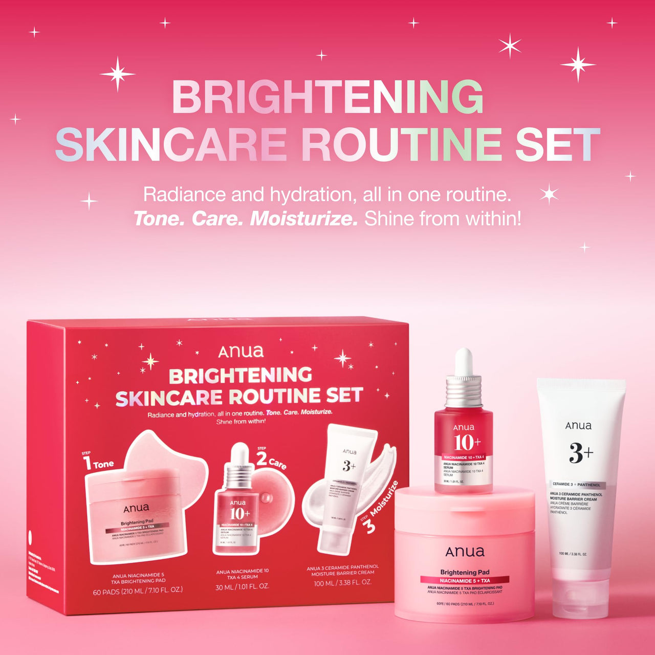 ANUA- Niacinamide Brightening Skincare Routine Set