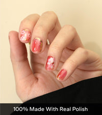Thumbnail for banmagately Nail Polish Strips, 20Pcs Salon Quality Gel Nail Nail Nail Wraps, Easy Long Lasting Nail Wraps for Short Nails no UV Light Needed (Spring Pink Flower)
