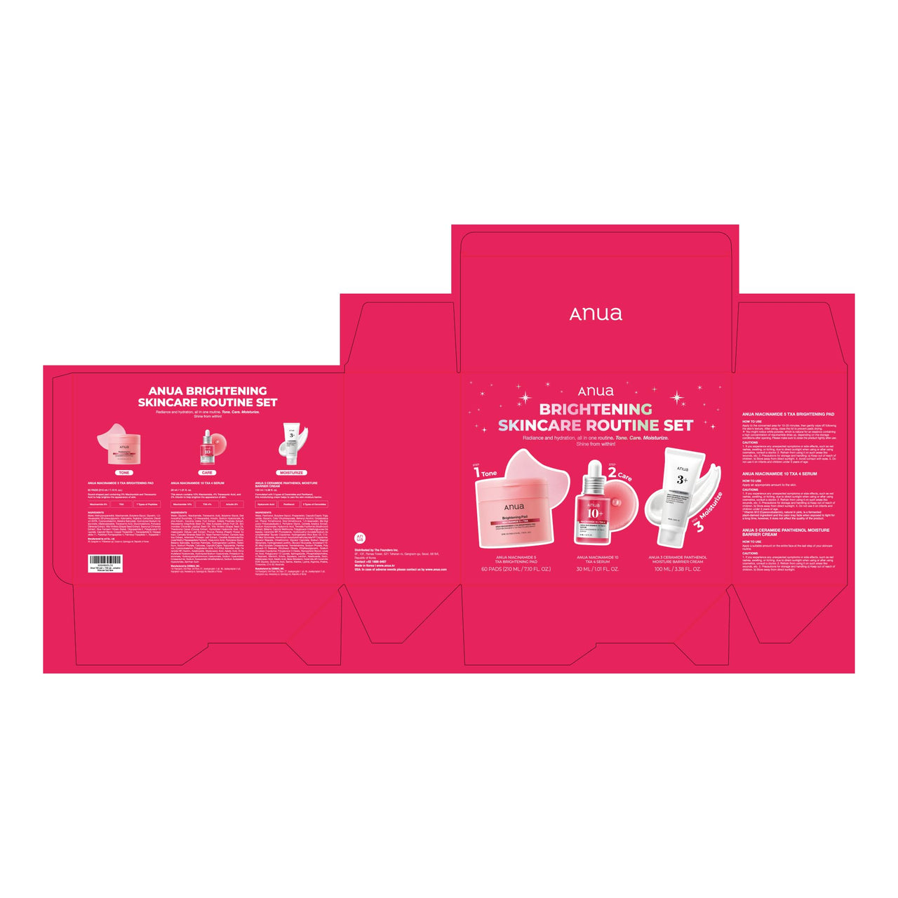 ANUA- Niacinamide Brightening Skincare Routine Set