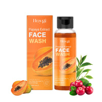 Thumbnail for Papaya and Tea Tree Oil Face Wash with Hyaluronic Acid, Glycerin & Arbutin - Gentle Foaming Cleanser for Sensitive Skin, Deep Cleansing Without Dryness, 3.38 fl oz