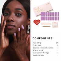 Thumbnail for NAILOG Semi Cured Gel Nail Strips - 20 Pcs Nail Nail Wraps | Buy 2 Get 1 UV Lamp | Extra Long Nail Wraps With Glossy Gel Finishing | Coco