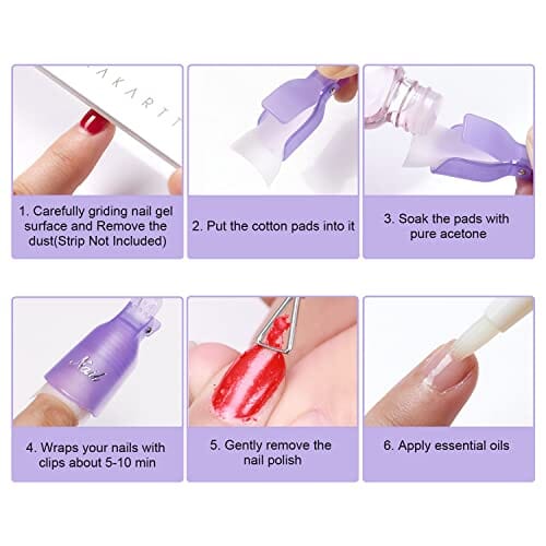 Makartt Beauty Makartt Gel Nail Polish Remover Clips Kit