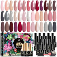 Thumbnail for MEFA Nude-Pink Collection | 20 Colours | MEFA | 23 Pcs Gel Nail Polish Kit