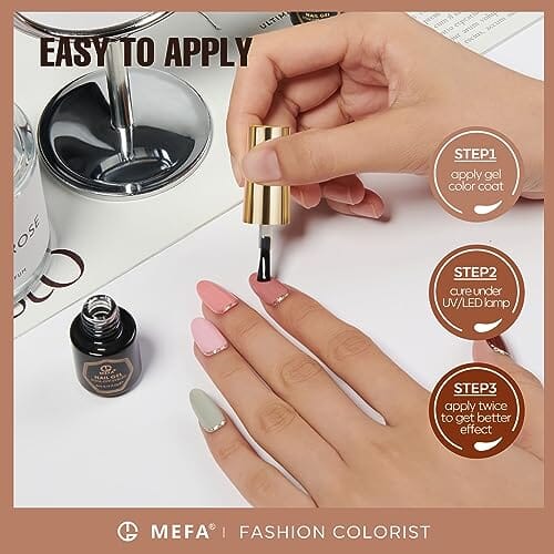 MEFA Nude-Pink Collection | 20 Colours | MEFA | 23 Pcs Gel Nail Polish Kit