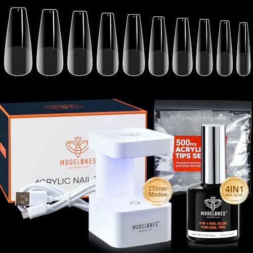 modelones False Nails Nail Kit inc. UV Lamp Modelones Gel X Nail Kit