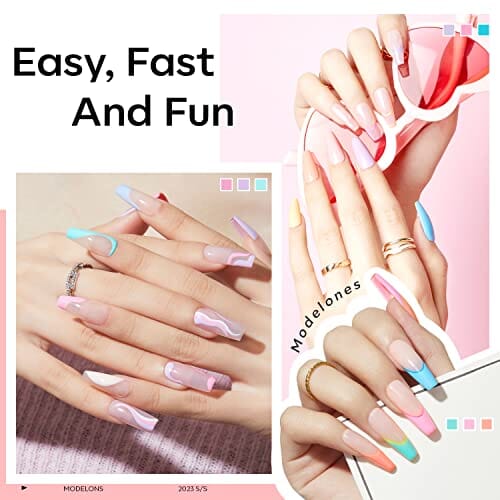 modelones False Nails Nail Kit inc. UV Lamp Modelones Gel X Nail Kit