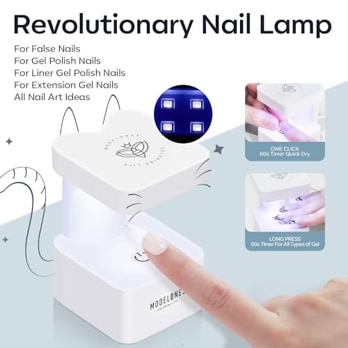 modelones False Nails Nail Kit inc. UV Lamp Modelones Gel X Nail Kit