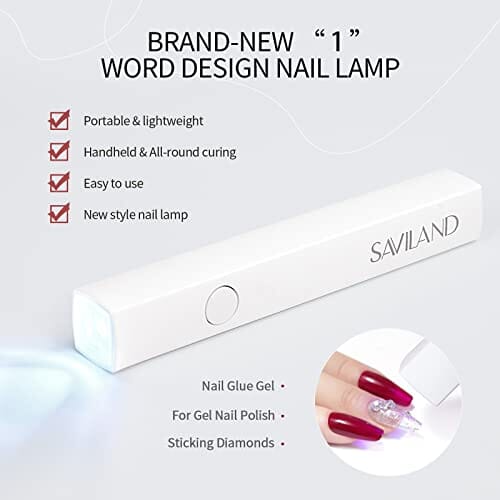 SAVILAND nail dryers White Mini UV Light | Flash Dry