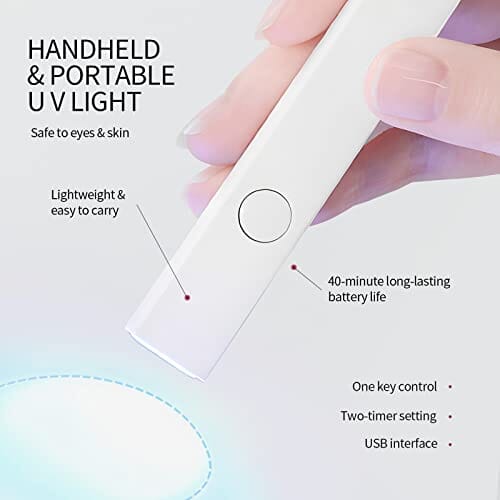 SAVILAND nail dryers White Mini UV Light | Flash Dry