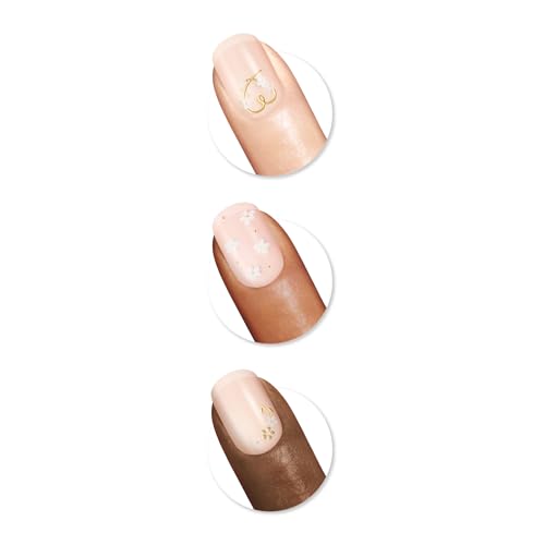 Sally Hansen Salon Effects, Wall Flower, Nail Strips, No UV Light Needed, No Dry Time, Long-Lasting, Non-Damaging, No Chipping – Premium Nail Wrap Set