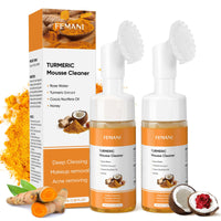Thumbnail for FEMANI Turmeric Mousse Cleaner with packaging and natural ingredients on a white background