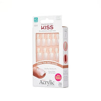 Thumbnail for KISS Salon Acrylic Natural Press On Nails, Nail glue included, 'Rare', Nude, Short Size, Squoval Shape, Includes 28 Nails, 2g Glue, 1 Manicure Stick, 1 Mini File | Premium Nail Wraps
