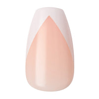 Thumbnail for imPRESS KISS Press-On Manicure, Nail Kit, PureFit Technology, Medium Length Press-On Nails, 'So French', Includes Prep Pad, Mini Nail File, Cuticle Stick, and 30 Fake Nails