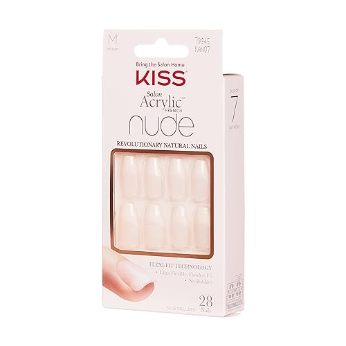 Kiss Salon Acrylic French Manicure Set, gel nail wraps – french long – CrazyGels