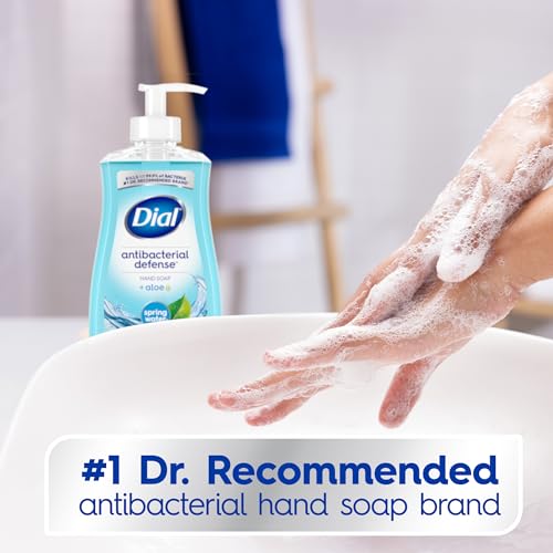 Dial Antibacterial Liquid Hand Soap, Spring Water, 11 fl oz (Pack of 4)