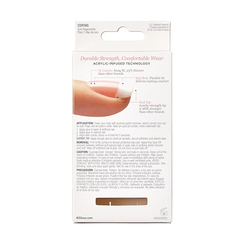 Kiss Salon Acrylic Press On Nails, gel nail wraps – long – CrazyGels
