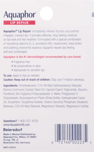 Aquaphor Lip Repair Tubes