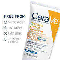 Thumbnail for CeraVe Hydrating Mineral Sunscreen SPF 30 with Sheer Tint