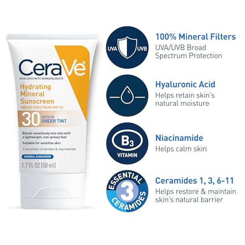 CeraVe Hydrating Mineral Sunscreen SPF 30 with Sheer Tint