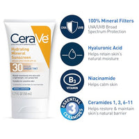 Thumbnail for CeraVe Hydrating Mineral Sunscreen SPF 30 with Sheer Tint