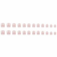 Thumbnail for Short Square Press On Nails French gel nail wraps – french short – CrazyGels