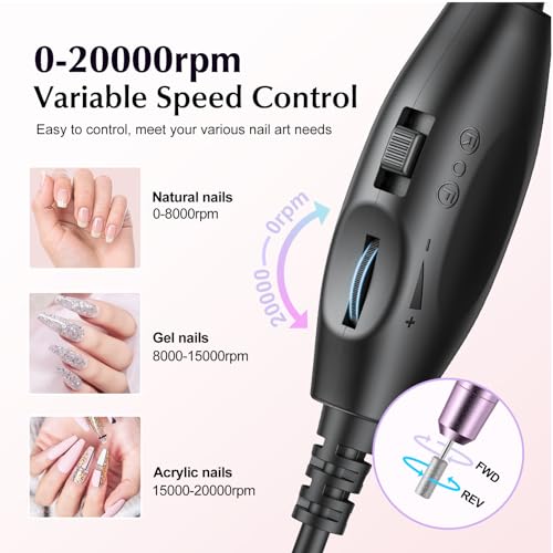 COSLUS Professional Electric Nail Drill-File