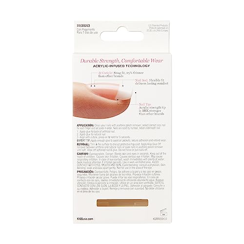 Kiss Salon Acrylic French Nail Manicure gel nail wraps – french long – CrazyGels