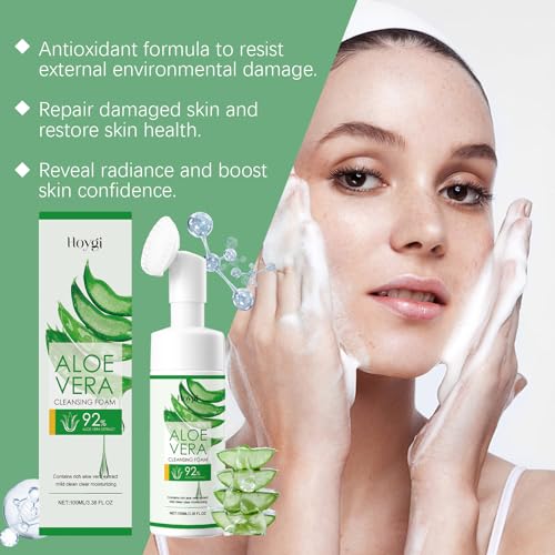 Aloe Vera Cleansing Foam with Sodium Hyaluronate - Hoygi