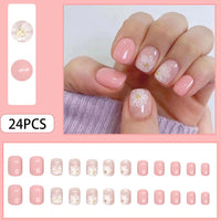 Thumbnail for Press On Nails Short，acrylic ，short Square gel nail wraps – short long – CrazyGels