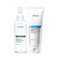 Thumbnail for ANUA Gentle Double Cleanser Duo for Facial Cleansing : Heartleaf Pore Control Cleansing Oil Mild & Hydrating Gentle Foaming Cleanser for Double Cleansing, Daily Facial Cleanser, Korean Skincare