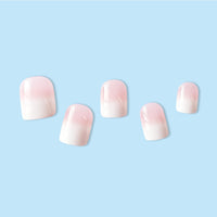 Thumbnail for WAFOLOZE Nails Press ons,White Ombre Short Square Press on Nails Fake Nails Glossy Acrylic Artificial Nails Stick on Nails for Women 24Pcs