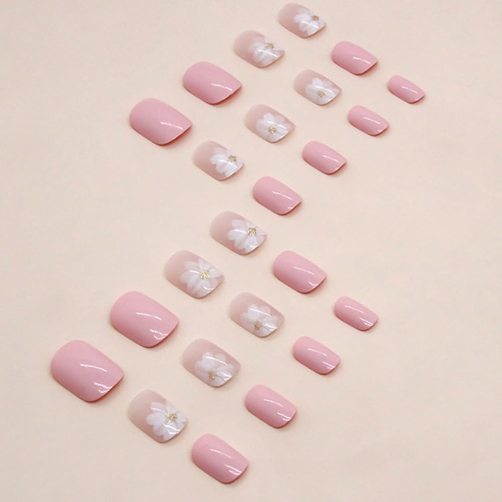 Press On Nails Short，acrylic ，short Square gel nail wraps – short long – CrazyGels