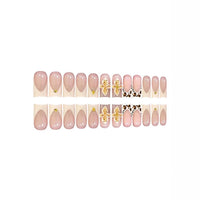 Thumbnail for Medium Square Press on Nails French Tip False Nails with Leopard Print 3D Flower and Stars Designs Fake Nail Embossed Acrylic Full Cover Stick on Nail for Women 24 Pcs (P-1, M-1)