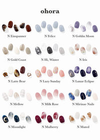 Thumbnail for ohora Semi Cured Gel Nail Strips (N Dancing Flower) - White Works with Any UV/LED Lamps, Salon-Quality, Long Lasting, Easy to Apply & Remove - Includes 2 Prep Pads, Nail File & Wooden Stick