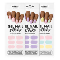 Thumbnail for MOYOU LONDON Semi Cured Gel Nail Strips - 20 Pcs. Nail Nail Wraps for Salon-Quality Manicure - Works with Any UV Lamp - Easy to Apply, Trim, & Remove Gel Nail Nail Wraps