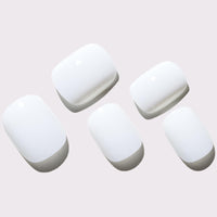 Thumbnail for GLAMERMAID Extra Short Press on Nails, Pure White Fake Nails Short Squoval, Natural Round Square Glue on Nails Glossy Gel, Acrylic Metal False Nail Kits for Women, Reusable Stick on Full Cover Nails
