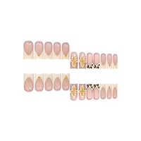 Thumbnail for Medium Square Press on Nails French Tip False Nails with Leopard Print 3D Flower and Stars Designs Fake Nail Embossed Acrylic Full Cover Stick on Nail for Women 24 Pcs (P-1, M-1)