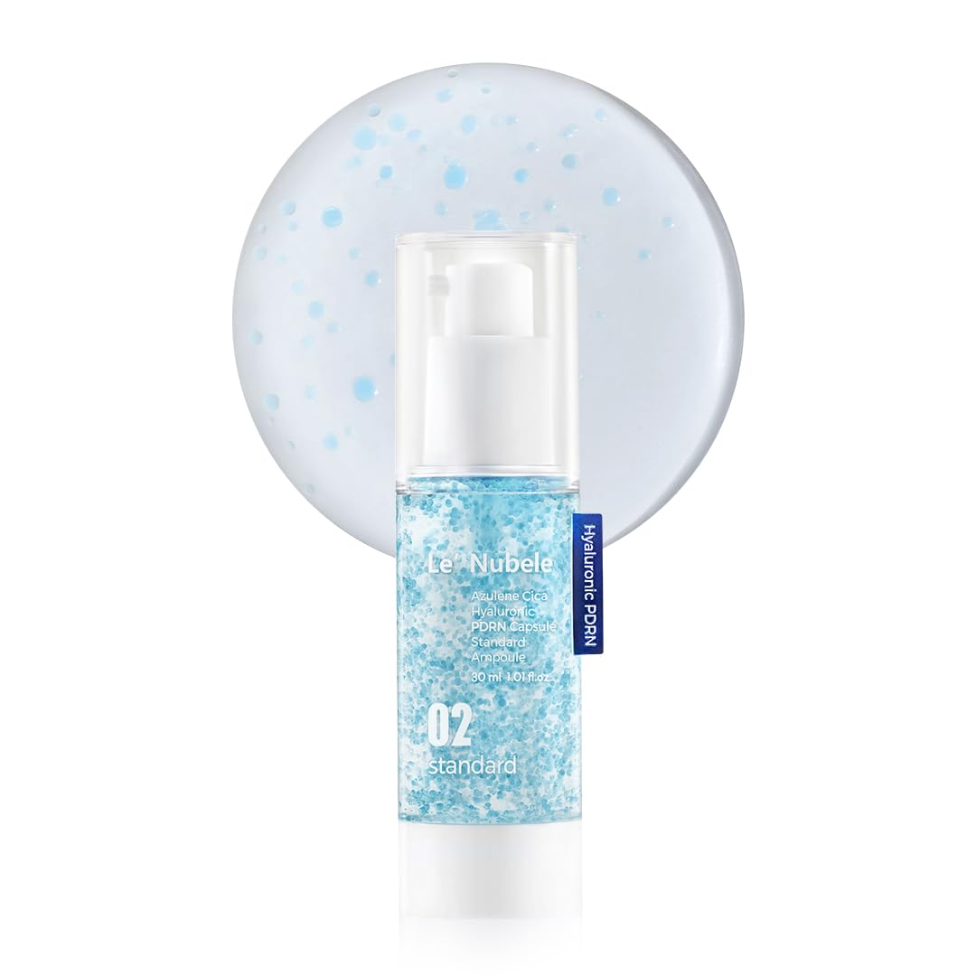 Le Nubele Azulene Cica PDRN Skin Regeneration Set (Serum + Ampoule + Gel Cream) 3-Step Skincare for Sensitive, Acne-Prone, and Aging Skin