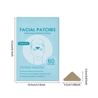 Thumbnail for Packaging of facial patches with dimensions and product details on a white background