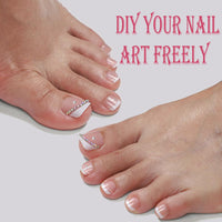 Thumbnail for Pink Press on Nail for Women, OPkssnails 216pcs Summer French Tip Press on Toenails Short Square, Soft Gel Toe Nail Tips, Soak off Acrylic Fake Toe Nail Extensions 12 Sizes