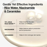 Thumbnail for ANUA Rice 70 Glow Milky Toner, for Glass Skin, Rice Water, Niacinamide, Ceramides, Panthenol, Fragrance-Free, Non comedogenic, Fungal Acne Safe, Korean Skin Care, 250ml/8.45fl.oz.