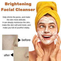 Thumbnail for 2 Pcs Turmeric Face Wash With Brush, Glow Wash Turmeric Foaming Facial Cleanser Gentle Scrub Deep Exfoliating for Women and Man.