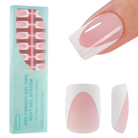 Thumbnail for Vansiho Deep French Gel Nail Tips, gel nail wraps – french long – CrazyGels