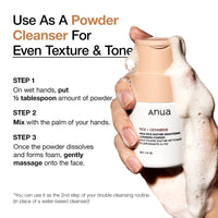 Thumbnail for ANUA RICE ENZYME BRIGHTENING CLEANSING POWDER, Rice Mask, Ceramide, Gentle Face Wash for Brightening, Radiant Skin, Facial Cleanser for Dry Skin, Korean Skincare, Fragrance Free, 40g/1.41fl.oz.