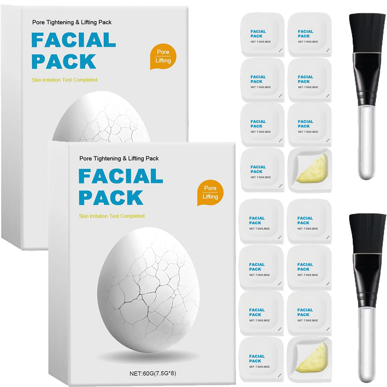 Zombie Facial Mask,Zombie Mask Facial,Hydrating Skincare Face Mask,Moisturizing No-Wash Peel-off Mask,Shrink Pore,Pore Tightening & Lifting Deep Cleansing Clay Mud Mask,2Boxes(2PCS)
