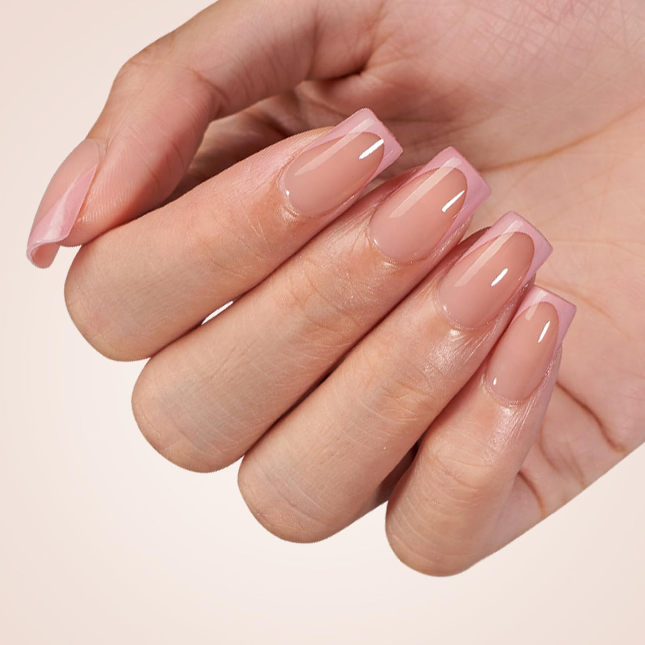 Btartboxnails Xcoattips Press On Nails Fre gel nail wraps – french long – CrazyGels