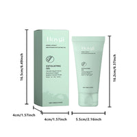 Thumbnail for Gentle Exfoliating Facial Gel - Mint Green, with Chlorella & Hydrolyzed Collagen, Deep Cleansing, Pore Minimizer, Smoothing Scrub, 3.53 Oz