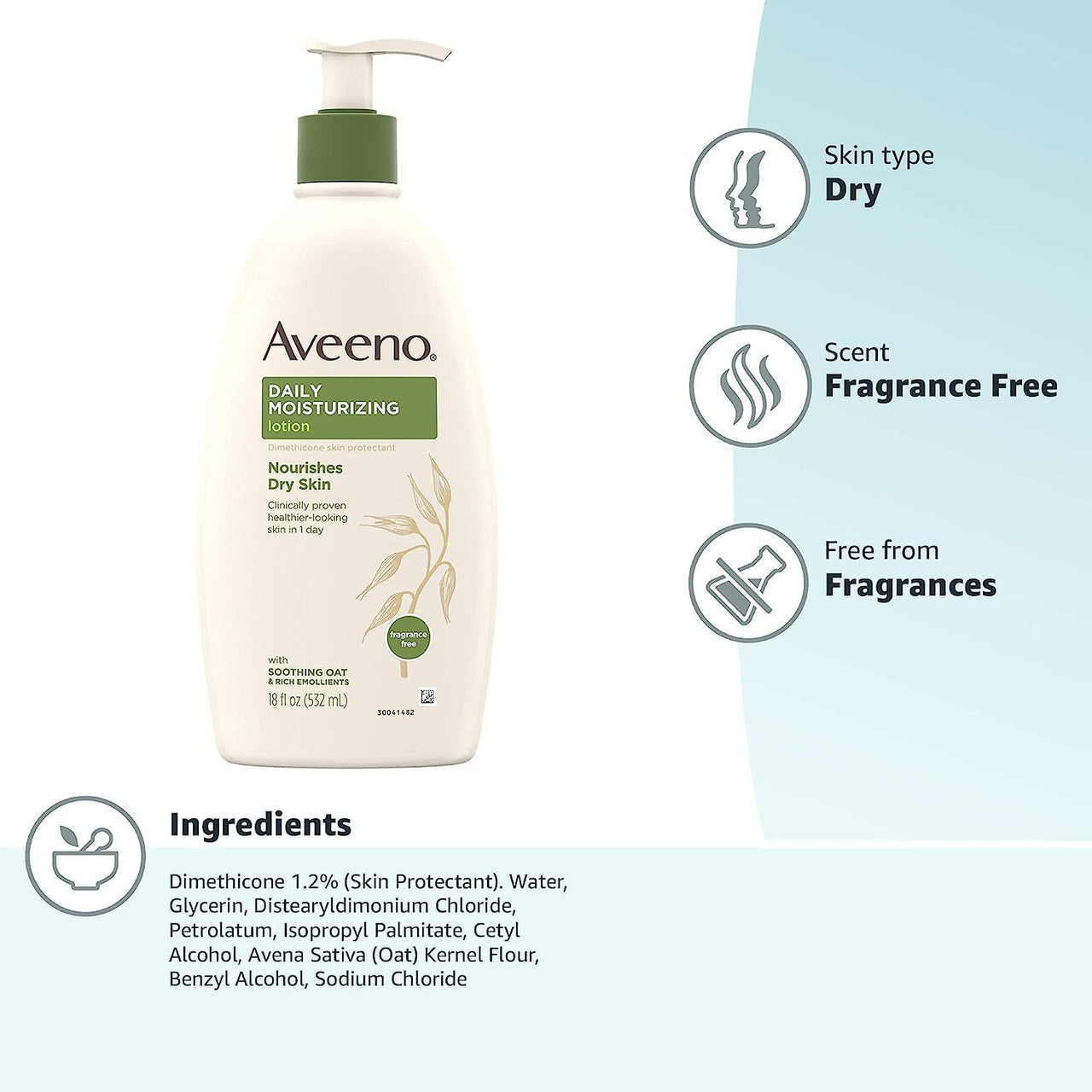 Aveeno Daily Moisturizer, Body Lotion, For Dry Skin,